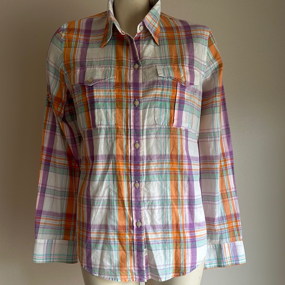 Ralph Lauren small Colorful Plaid Button-Up Shirt NWT